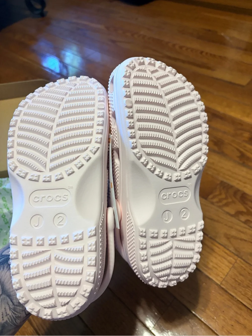 CROCS Kids Pink Heart Clogs with Strap